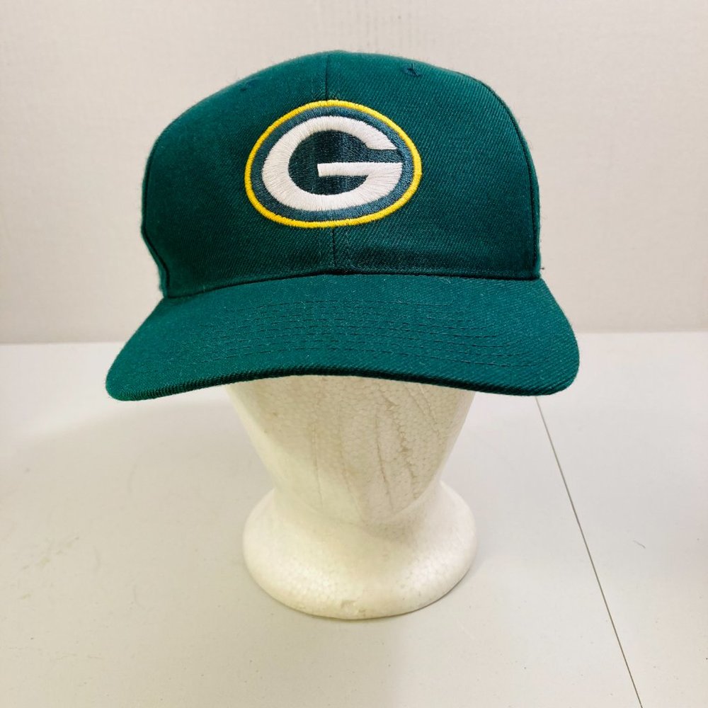 Vintage 90's Green Bay Packers Logo Athletic NFL Hat Wool Blend - Picture 2 of 7